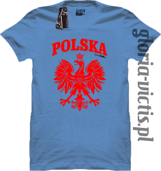POLSKA herb Polski standard - Koszulka męska - błękitny