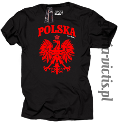 POLSKA herb Polski standard - Koszulka męska - czarny