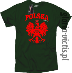 POLSKA herb Polski standard - Koszulka męska - butelkowy