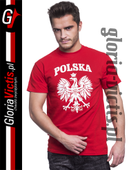 POLSKA herb Polski standard - Koszulka męska