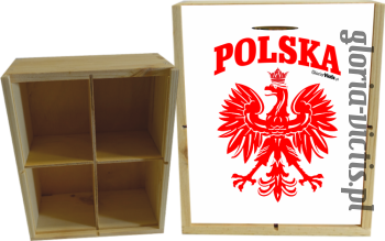 POLSKA herb Polski standard - Skrzyneczka ozdobna