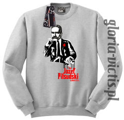 The Józef Piłsudski Modern Style - Bluza męska standard bez kaptura - melanż