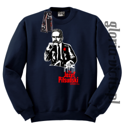 The Józef Piłsudski Modern Style - Bluza męska standard bez kaptura - granatowy