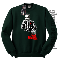 The Józef Piłsudski Modern Style - Bluza męska standard bez kaptura - butelkowy