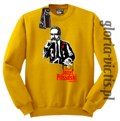 The Józef Piłsudski Modern Style - Bluza męska standard bez kaptura - żółty