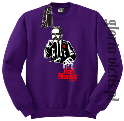 The Józef Piłsudski Modern Style - Bluza męska standard bez kaptura - fioletowy