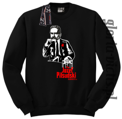 The Józef Piłsudski Modern Style - Bluza męska standard bez kaptura - czarny