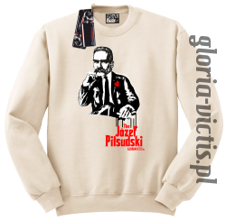 The Józef Piłsudski Modern Style - Bluza męska standard bez kaptura - beżowy