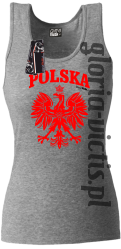 POLSKA herb Polski standard - Koszulka damska TOP - melanż