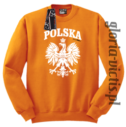 POLSKA herb Polski standard - bluza męska standard bez kaptura - pomarańczowy