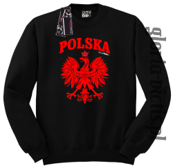 POLSKA herb Polski standard - bluza męska standard bez kaptura - czarny