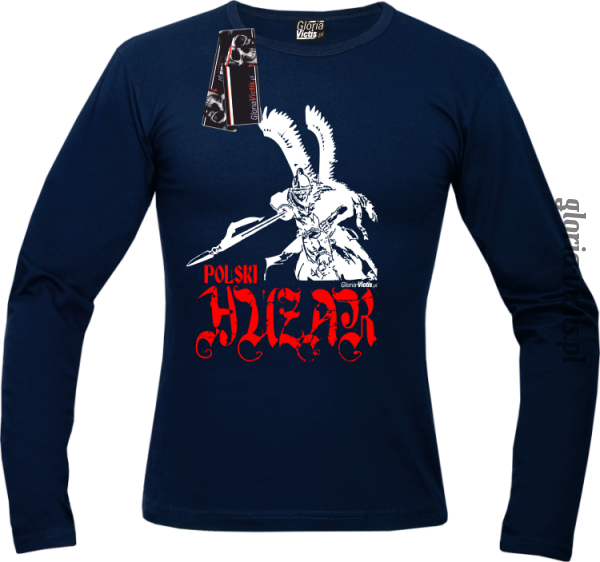 Polski Huzar Standard - Longsleeve męski - granatowy