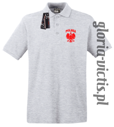 POLSKA herb Polski standard - Koszulka męska POLO - melanż