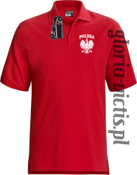 POLSKA herb Polski standard - Koszulka męska POLO - czerwony