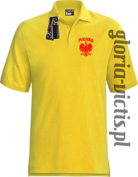 POLSKA herb Polski standard - Koszulka męska POLO - żółty