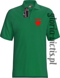 POLSKA herb Polski standard - Koszulka męska POLO - zielony
