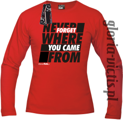 Never Forget Where You Came From - Longsleeve męski czerwony 