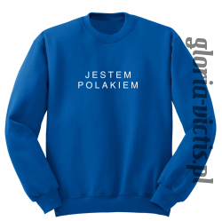 Jestem Polakiem - bluza męska niebieska