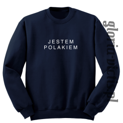 Jestem Polakiem - bluza męska granatowa