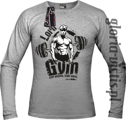 Lord GYM Stop Wishing Start Doing - Lonsleeve męski - melanż