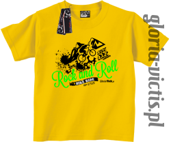 Rock and Roll Bike Ride EST 1765 - Koszulka dziecięca - żółty