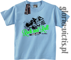 Rock and Roll Bike Ride EST 1765 - Koszulka dziecięca - błękitny