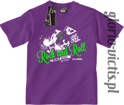 Rock and Roll Bike Ride EST 1765 - Koszulka dziecięca - fioletowy