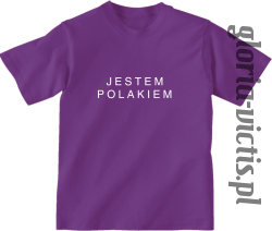 Jestem Polakiem - koszulka dziecięca fioletowa
