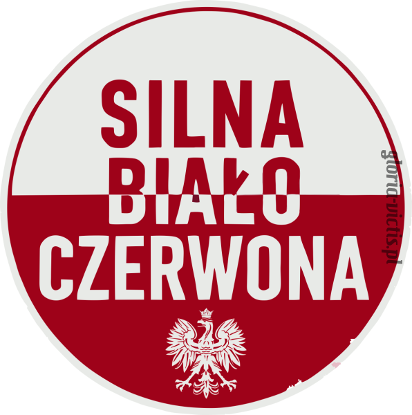 Naklejka fullcolor Silna Biało - Czerwona 