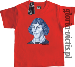Mikołaj Kopernik Money Design - Koszulka dziecięca czerwona 