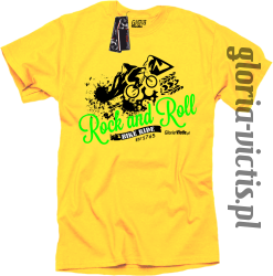 Rock and Roll Bike Ride EST 1765 - Koszulka męska - żółty
