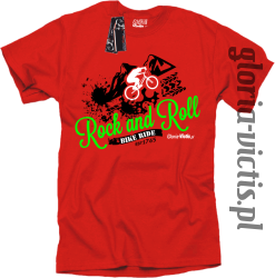Rock and Roll Bike Ride EST 1765 - Koszulka męska - czerwony