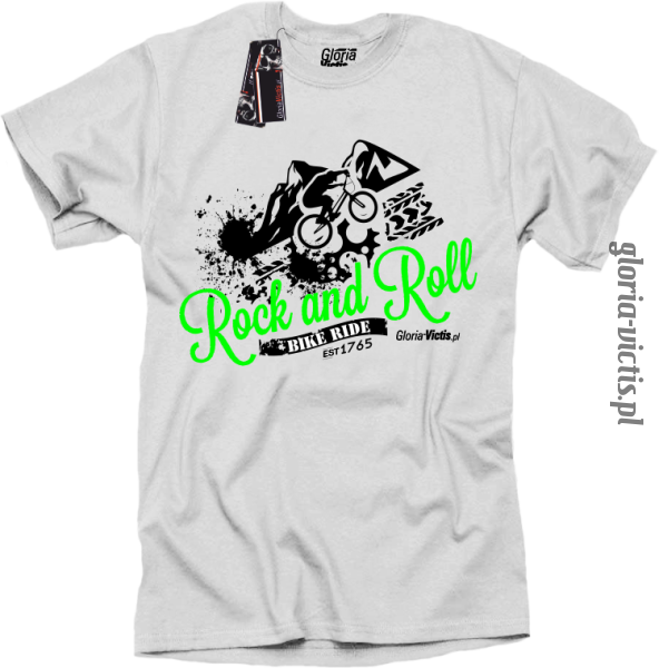 Rock and Roll Bike Ride EST 1765 - Koszulka męska - biały