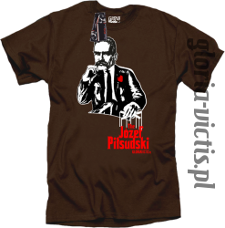 The Józef Piłsudski Modern Style - koszulka męska - brązowy