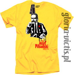 The Józef Piłsudski Modern Style - koszulka męska - żółta