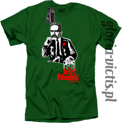 The Józef Piłsudski Modern Style - koszulka męska - zielony
