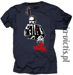 The Józef Piłsudski Modern Style - koszulka męska - granatowy