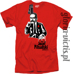 The Józef Piłsudski Modern Style - koszulka męska - czerwony