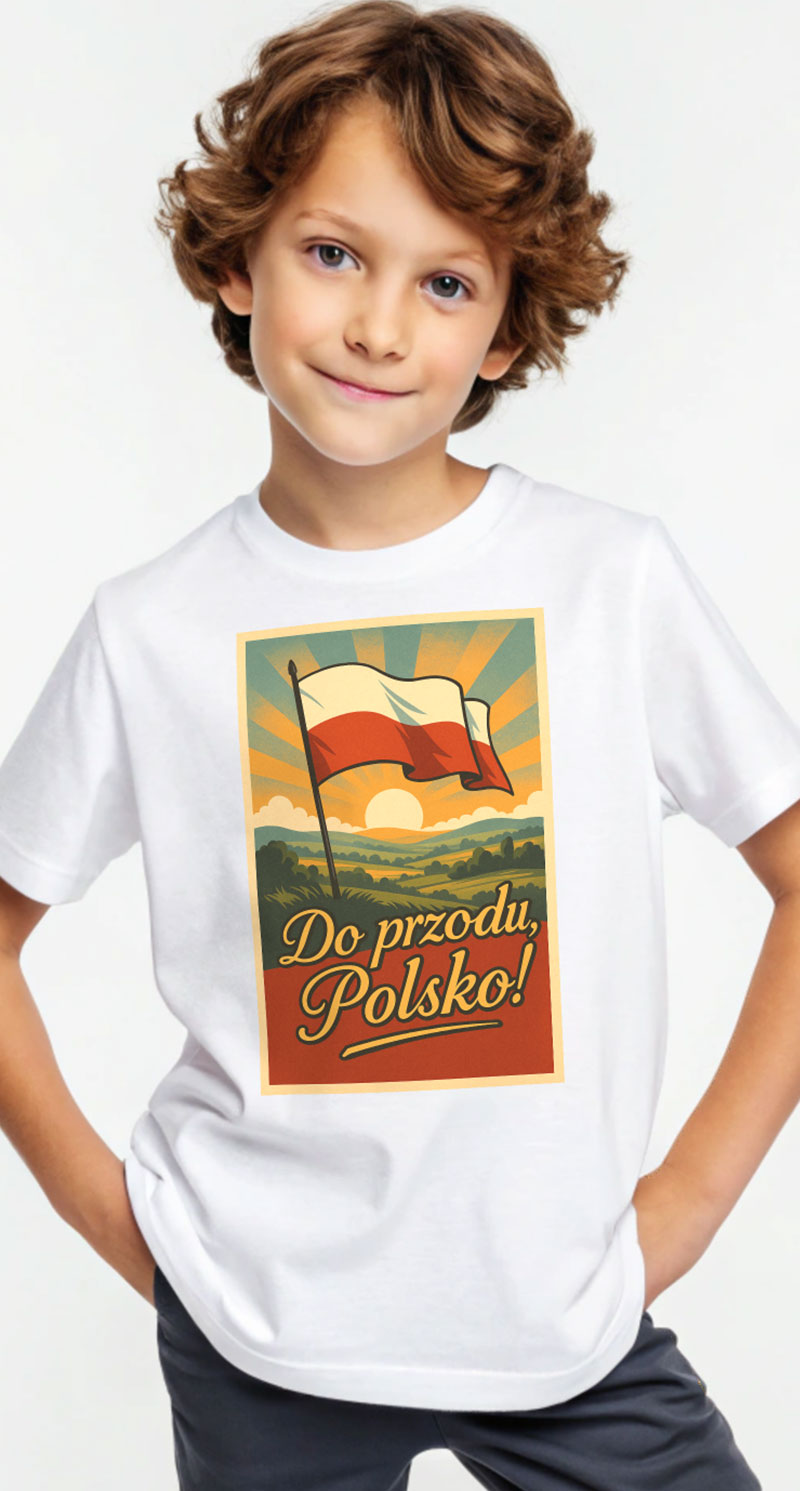 do przodu POLSKO koszulka patriotyczna 